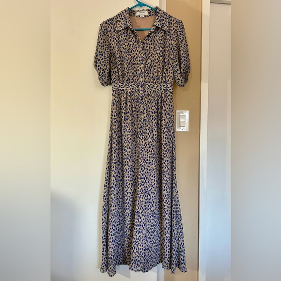 ASOS Labelrail x Olivia & Alice button-up short sleeve maxi dress women’s size 4 - Picture 5 of 16